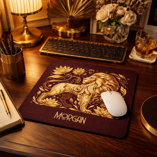 Custom Majestic Gold Lion Mouse Mat