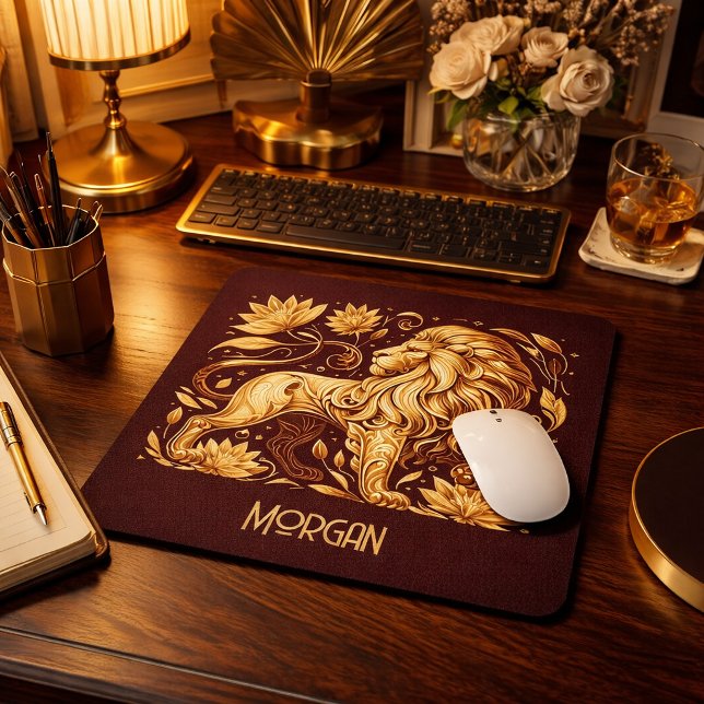 Custom Majestic Gold Lion Mouse Mat (Creator Uploaded)
