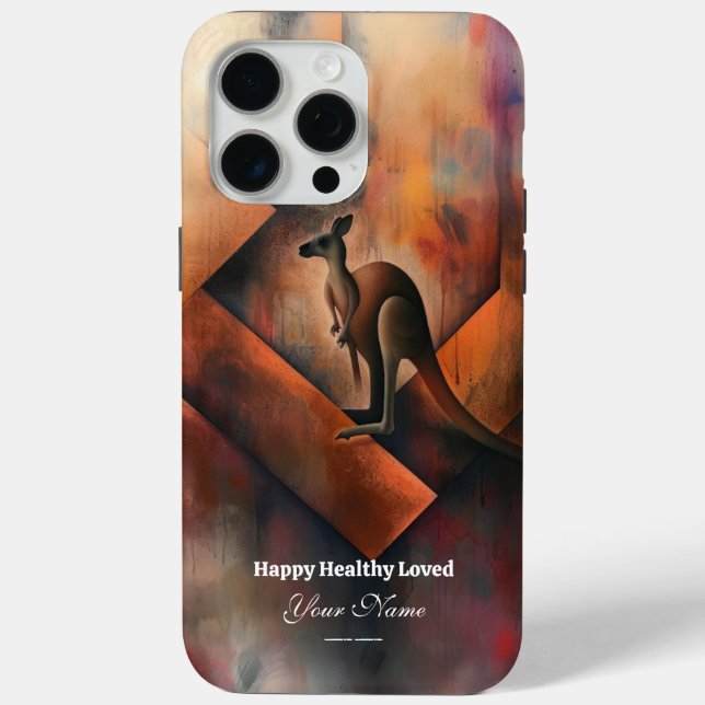 Custom : Majestic Kangaroo iPhone 15 Promax Case (Back)