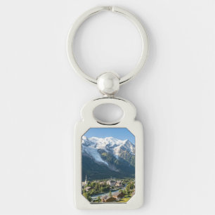 Custom Majestic Mont Blanc French Alps View Key Ring