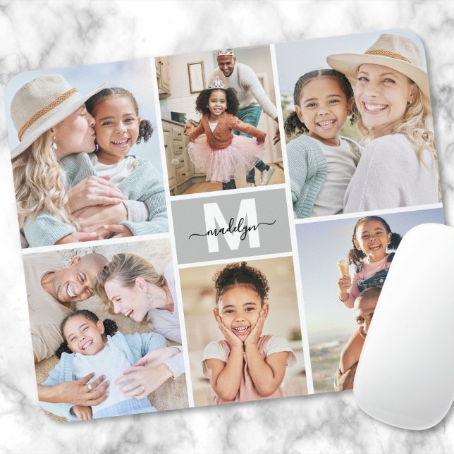 Custom Make Your Own 6 Photo Collage Mouse Mat (Custom Make Your Own 6 Photo Collage Mouse Pad)