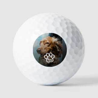 Custom Make Your Own Pet Photo Potrait Monogram Golf Balls