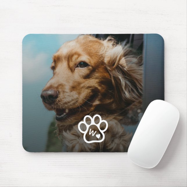 Custom Make Your Own Pet Photo Potrait Monogram Mouse Mat (With Mouse)