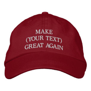 Custom Make (Your Text Here) Great Again Embroidered Hat
