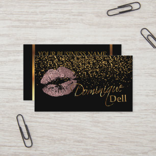 Custom - Makeup Artist - Dusty Rose Gold Business Card