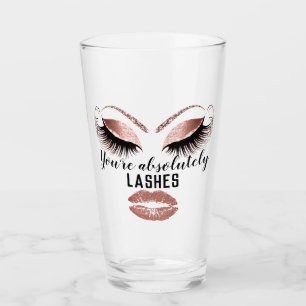 Custom Makeup Artist Eyelash Extension Kiss Lips Glass