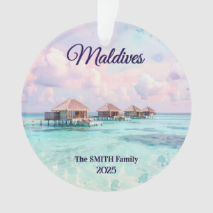 Custom Maldives Family Vacation Ornament