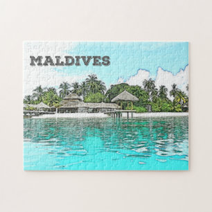 Custom Maldives Jigsaw Puzzle