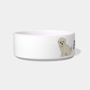 Custom Maltese Dog Pet Animal Bowl