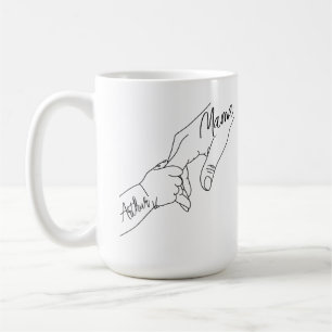 Custom Mama And Kids Holding Hands personalised Coffee Mug