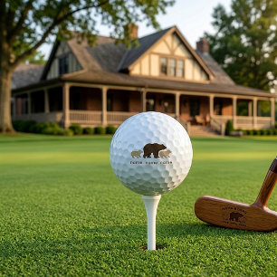 Custom Mama Bear With 2 Kid Names Mothers Day Gift Golf Balls