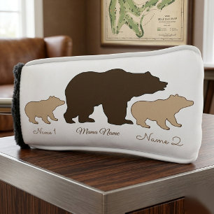 Custom Mama Bear With 2 Kid Names Mothers Day Gift Golf Head Cover