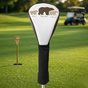 Custom Mama Bear With 2 Kid Names Mothers Day Gift Golf Head Cover