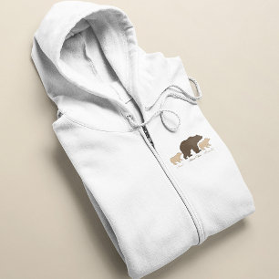 Custom Mama Bear With 2 Kid Names Mothers Day Gift Hoodie