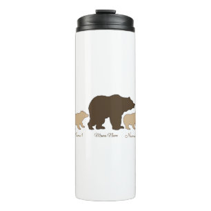Custom Mama Bear With 2 Kid Names Mothers Day Gift Thermal Tumbler