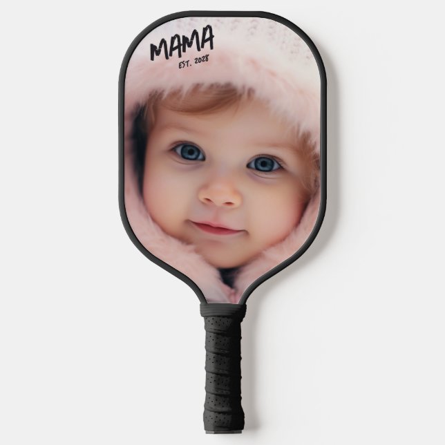 Custom Mama Photo Pickleball Paddle (Front)