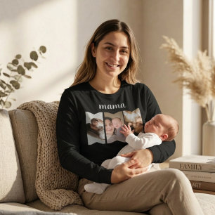 Custom Mama Photo Sweatshirt Personalised Mum Gif T-Shirt