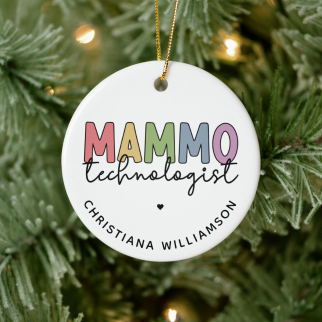 Custom Mammo Technologist Mammography Tech Ceramic Tree Decoration (Tree)