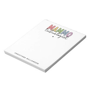 Custom Mammo Technologist Mammography Tech Gifts Notepad