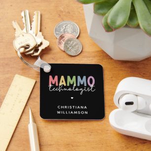 Custom Mammo Technologist Mammography Tech Key Ring