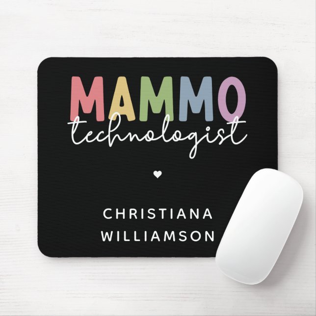 Custom Mammo Technologist Mammography Tech Mouse Mat (With Mouse)