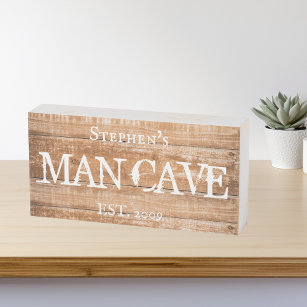 Custom Man Cave Personalised Gift Wooden Box Sign