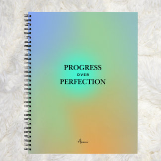 Custom Manifestation Gradient Aura Quote Notebook