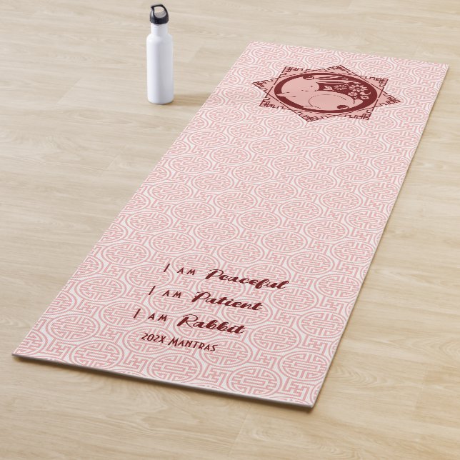 Custom Mantras Year of the Rabbit Lunar New Year Y Yoga Mat (In Situ)