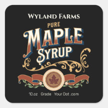 Custom Maple Syrup Bottle Label Sticker