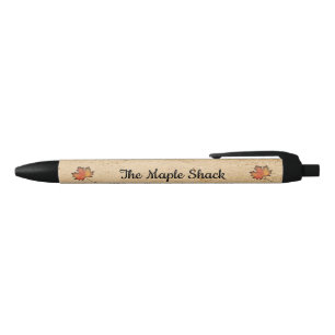 Custom Maple Syrup Business  Black Ink Pen