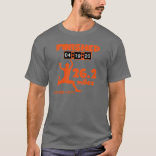 Custom Marathon 26.2 Mile Finish Time T-shirt