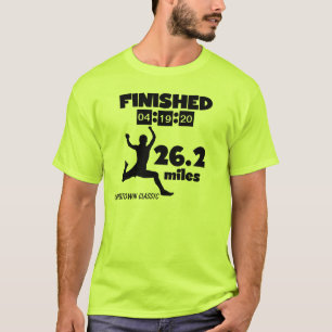 Custom Marathon 26.2 Mile Finish Time T-shirt