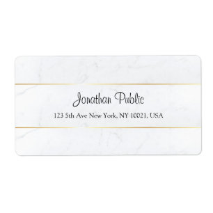 Custom Marble Faux Gold Handwritten Script
