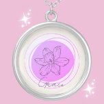 Custom March Daffodil Necklace - Personalised<br><div class="desc">Celebrate the joy and renewal of March with our "Custom March Daffodil Necklace, " a perfect symbol of new beginnings for those born in this springtime month. Each necklace features a vibrant daffodil illustration set against a charming lavender circle, highlighting the flower's natural beauty and its representation of rebirth. Customised...</div>