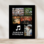 Custom Marching Band Orchestra Music Photo Collage Poster<br><div class="desc">This custom marching band or orchestra photo collage design features your uploaded photo/s, musical notes and 2 lines of custom text. Add your musician's name, band or orchestra name or any text you'd like. Change the background color to match your school's colors. Just click on "customize" and then the small...</div>