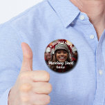 Custom Marching Band Photo High School Spirit 6 Cm Round Badge<br><div class="desc">This cool customised high school marching band photo spirit button features white typography of your team and player name. Personalise with the band name or mascot across the player photograph.</div>