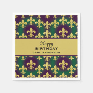 Custom Mardi Gras Party Napkin