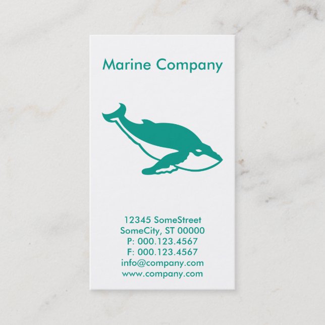 custom marine company business card (Front)
