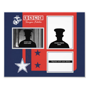 Custom Marine Corps Photo Collage Print
