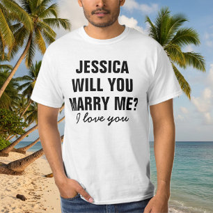 Custom marriage proposal shirt Will you marry me?