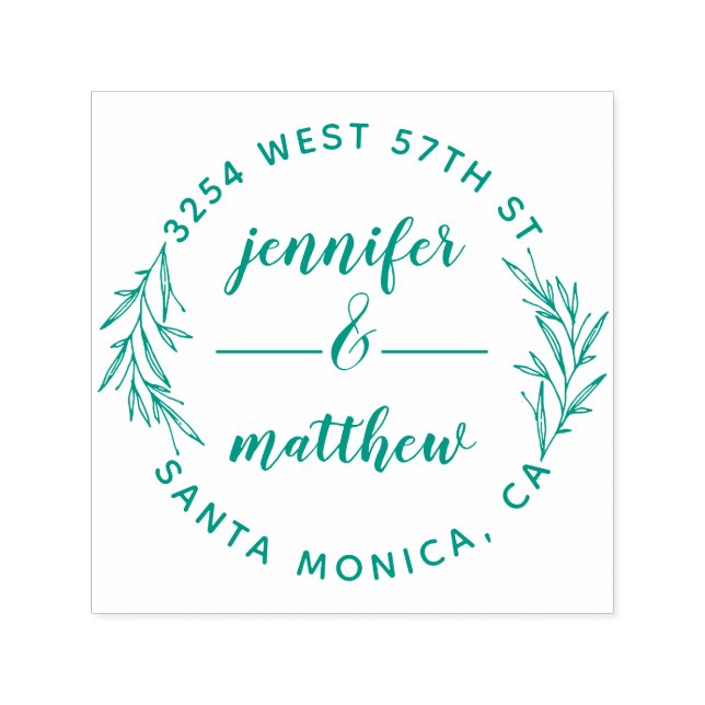 Custom Married Couple Elegant Return Address Self-inking Stamp (Design)