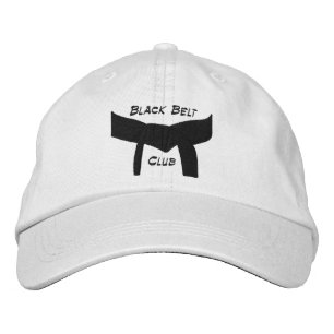 Custom Martial Arts Black Belt Club Embroidered Hat