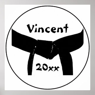 Custom Martial Arts Black Belt Poster Print
