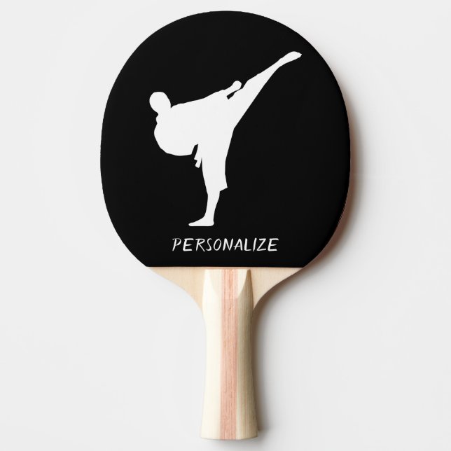 Custom martial arts karate kick ping pong paddle (Front)