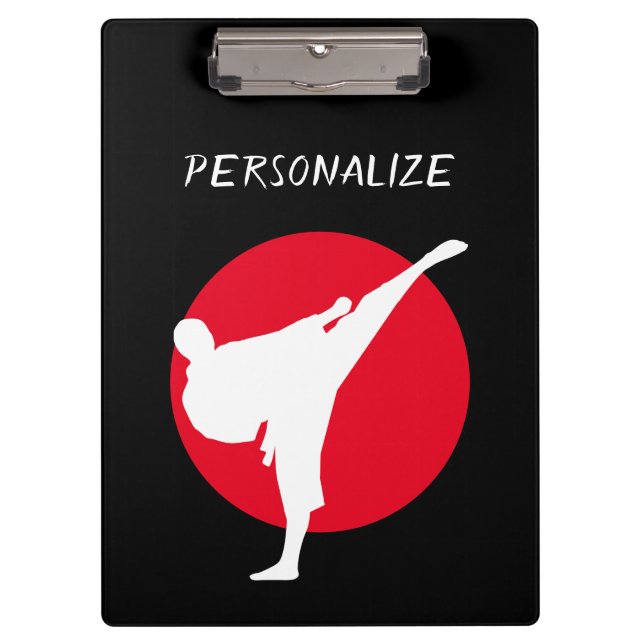 Custom martial arts karate school instructor clipboard (Front)
