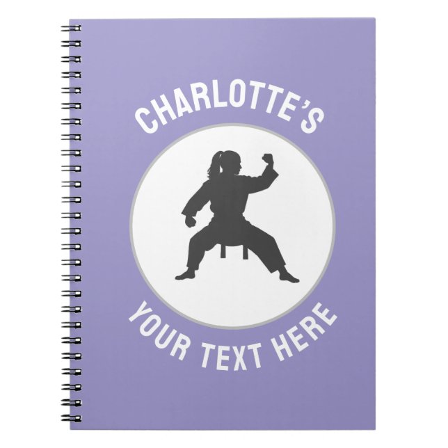 Custom martial arts karate Taekwondo Fighting Notebook (Front)