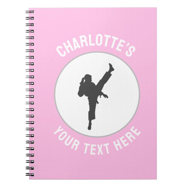 Custom martial arts karate Taekwondo Fighting Notebook (Front)