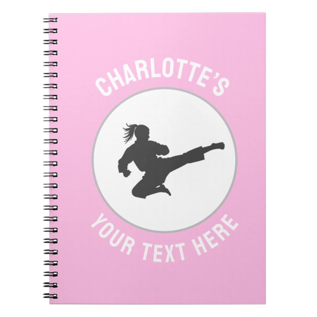 Custom martial arts karate Taekwondo Fighting Notebook (Front)