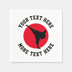 Custom martial arts kid's karate Birthday party Napkin