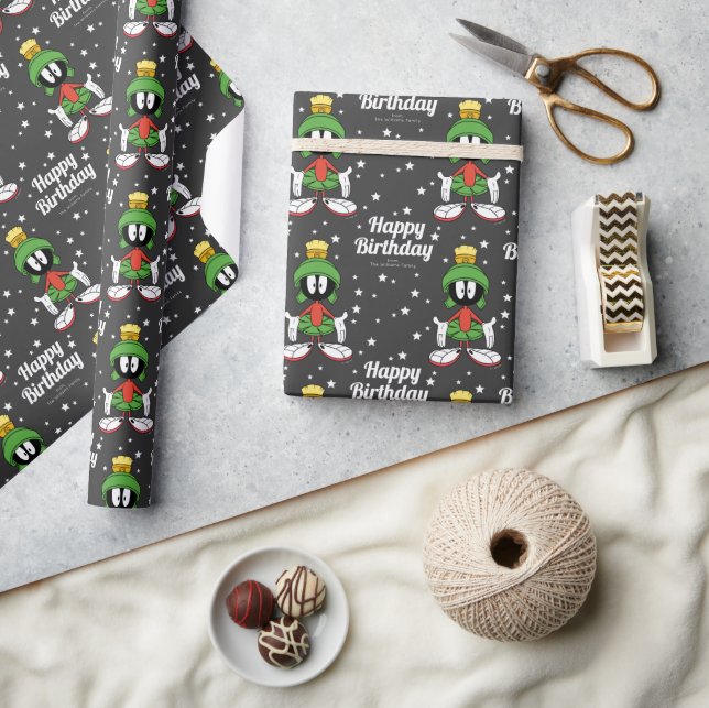 Custom MARVIN THE MARTIAN™ Happy Birthday Wrapping Paper (Crafts)